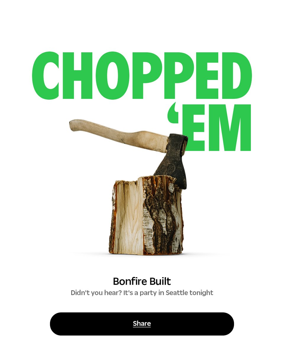 SoundersFC's tweet photo. Chop, Chop 🪓 https://t.co/VetdBKLnCk