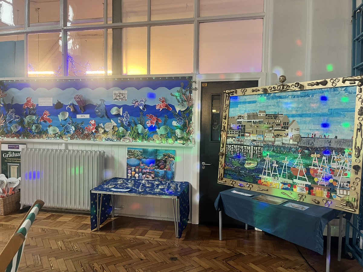 QuayAcademy's tweet photo. What a wonderful immersive art exhibition! 
Inspired by Canaletto’s famous ‘Regatta On The Grand’, our project took a creative twist as we reimagined the scene to reflect our very own harbour here in Bridlington @DRETnews @QuayPrincipal https://t.co/tY1VsRseqh