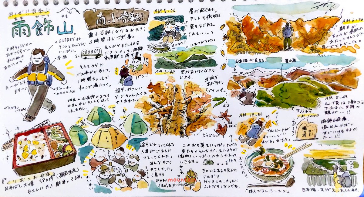 わいの山歩絵日記
 #イラスト 