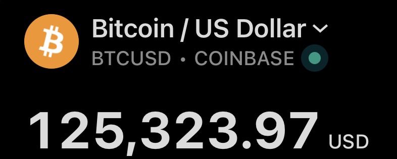 Browncryptonex's tweet photo. #Bitcoin hits new all-time high of $125,708🌕🚀 https://t.co/YT7Kocml40