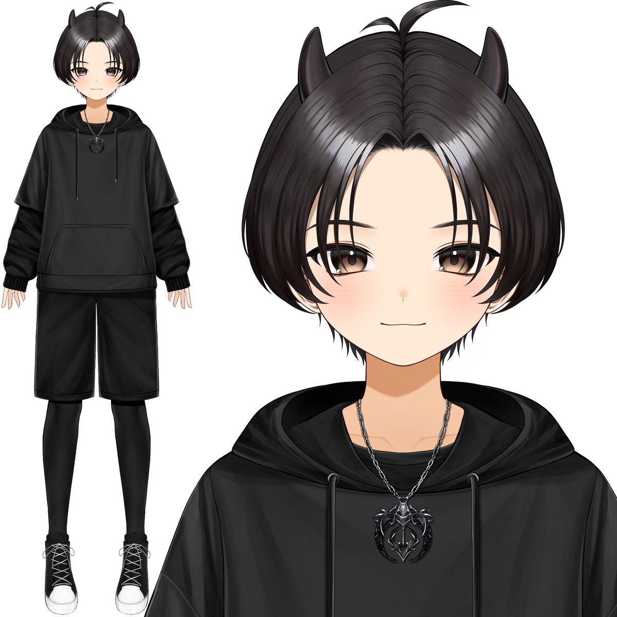 AstraeusDivelct's tweet photo. I'm so excited to have completed my first VTuber Model!🖤

#Live2DWIP #Live2d #Vtuber #Live2dCommissions https://t.co/pRhrrFyODB