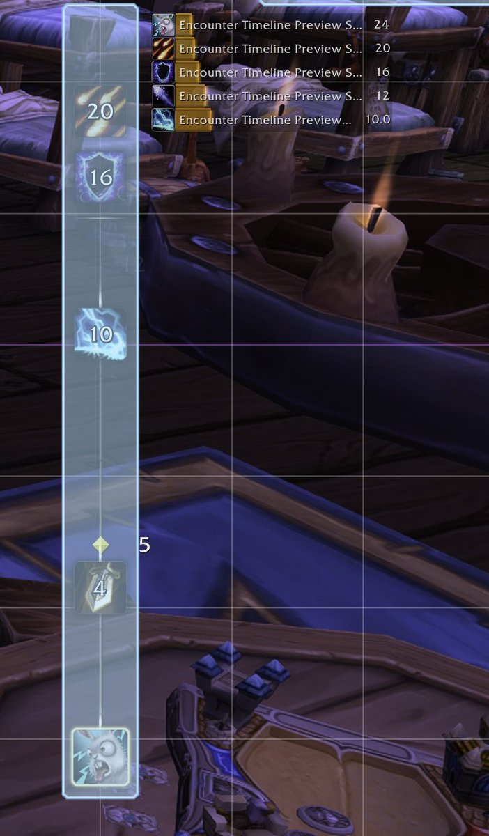 deadlybossmods's tweet photo. Note, with restrictions we can't rename spells, or color bars by type. maybe if they gave us access to the type secret at least we could add role icons and colors. but they probably won't. but at least you can keep your bars if you prefer that style.

work and feedback will continue of course.