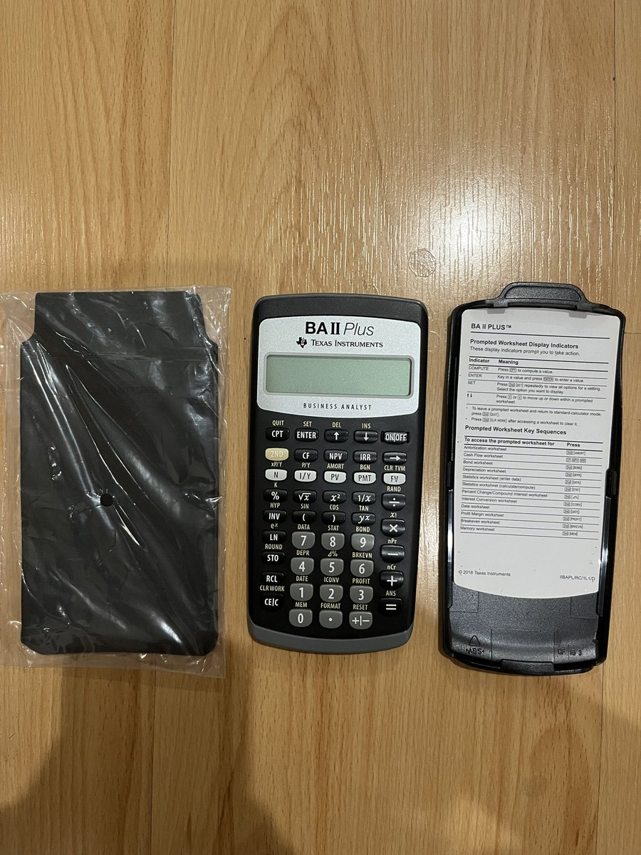 MW4126's tweet photo. ส่งต่อ เครื่องคิดเลขการเงิน BA II Plus ตัวเครื่องสภาพดี ใช้แค่ตอนสอบเท่านั้น

ราคา 700 บาท รวมส่งค่า

#ส่งต่อ #ส่งต่อเครื่องเขียน #BAIIPlus #เครื่องคิดเลขการเงิน #texas #เครื่องคิดเลข #การเงิน #swu #จุฬา #finance #เครื่องคิดเลขมือสอง https://t.co/9pfaPsn7aX