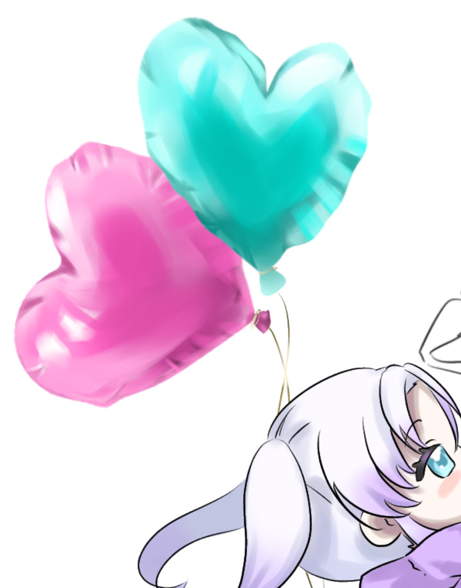 キャラクター風ピンク風船 サークルソラトキミ Solatokimi
