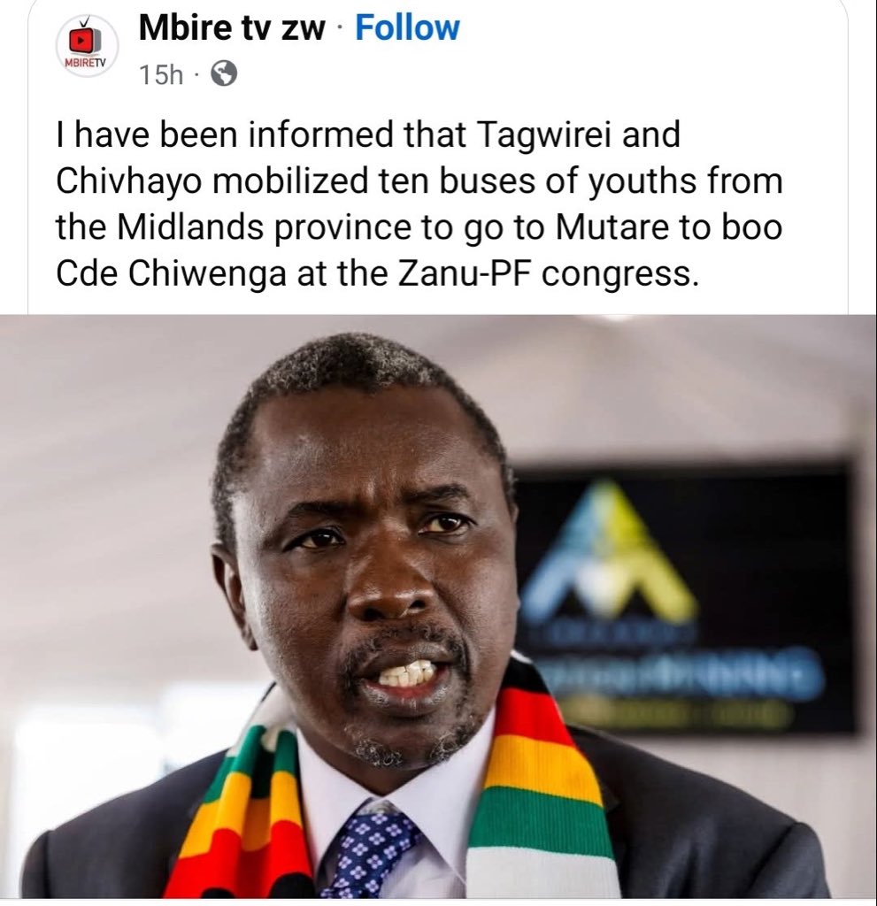 snowballOfficia's tweet photo. This is a poor smear campaign strategy.

1. ZANU-PF is not holding a congress in Mutare this year but a conference.
2. The ZANU-PF conference is attended strictly by VVIPs and VIPs who have undergone a rigorous vetting process followed by accreditation. So, how can three buses of unvetted people gain entry to the conference?
3. This shows that whoever came up with this lie must have been writing under the influence of heavy drugs.
4. Dr. Tagwirei and @wicknellchivayo are not cowards and have never engaged in any undisciplined activities undermining any member of the Presidium. The opposition only wishes this were true.