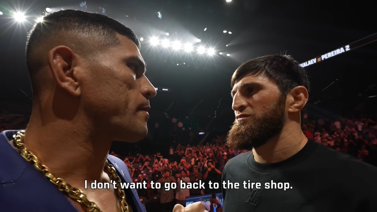 RedCorner_MMA's tweet photo. Before the fight, Alex Pereira told Magomed Ankalaev, 'I don’t want to go back to the tire shop'… and he won’t have to. 🔥🥊 #UFC320