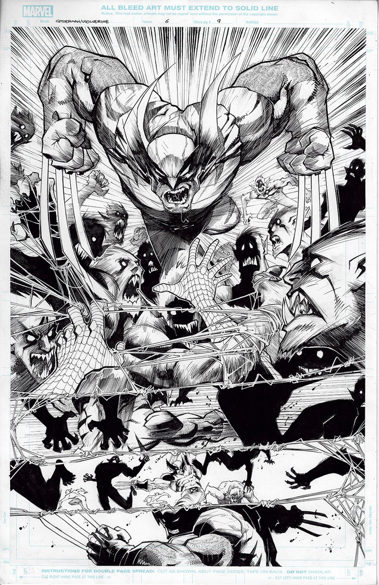 Spider-man and Wolverine #6, page #9, The original art, size 11x17".

#spiderman #wolverine #originalart #marvelcomics #marvel