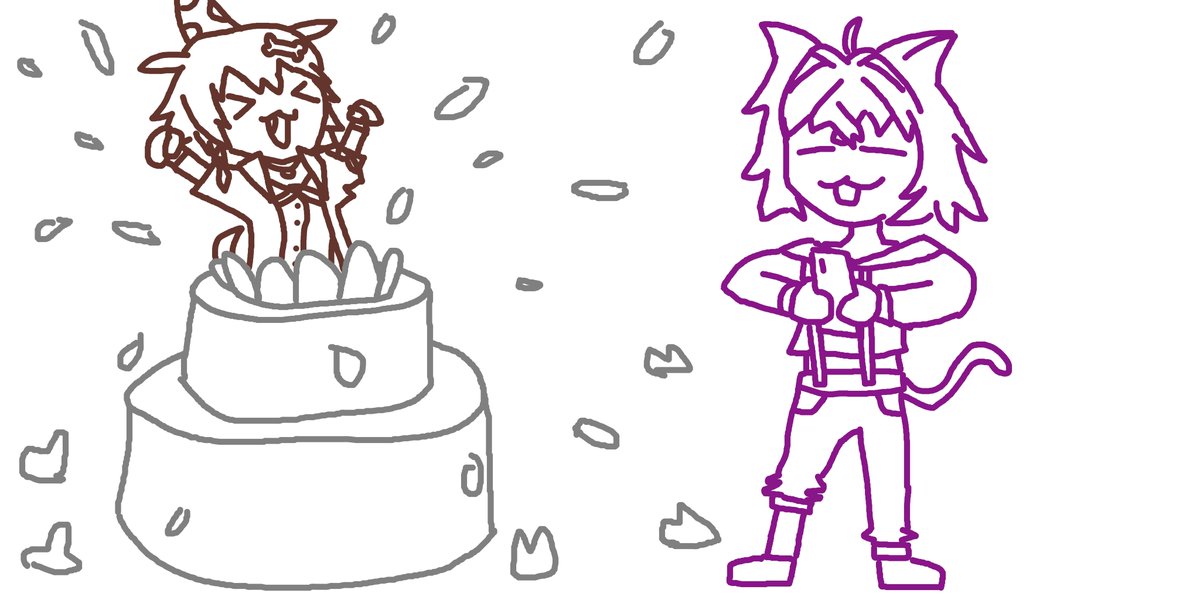 vtober 2 &amp; 3: happy birthday korone! 
#できたてころね #絵かゆ