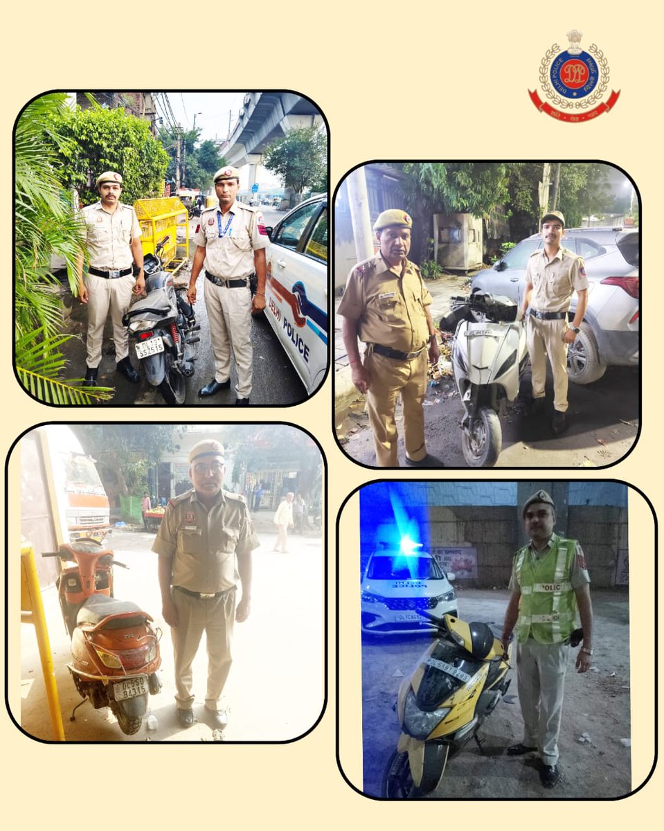 DCPPCRDELHI's tweet image. #Delhi #Police #PCR personnel recovered four #stolen #vehicles stole from various areas of Delhi. Vigil eye and sense of responsibility of PCR Staff is commendable.

#DelhiPoliceUpdates
#PCRUpdates
@CPDelhi 
@DelhiPolice