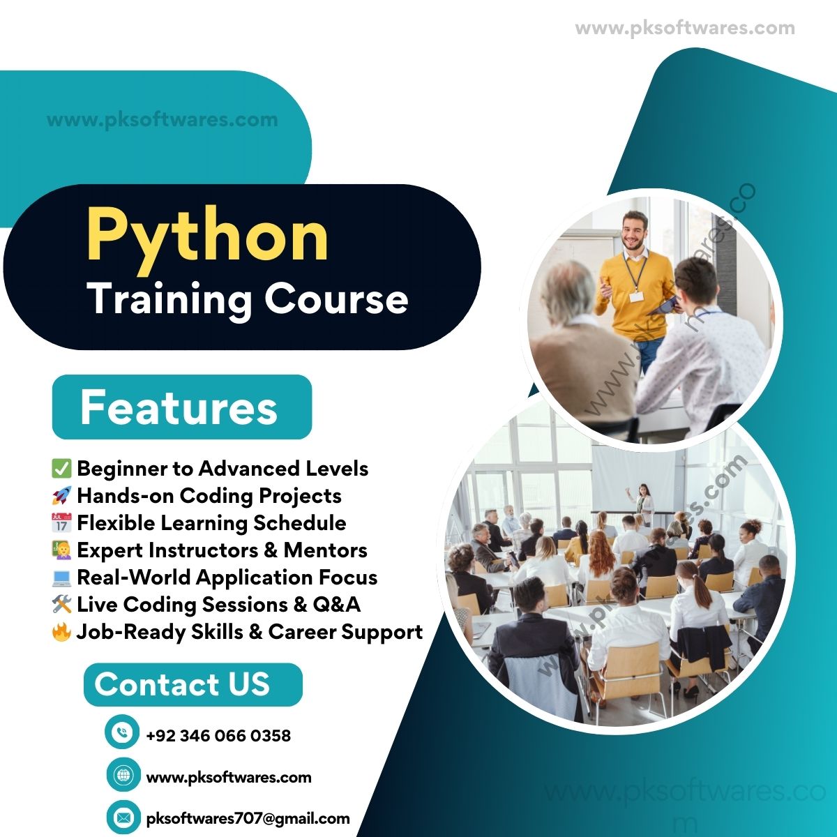 nizisolutions's tweet image. 🚀 Master #Python with Nizi Solutions!
Learn coding, automation & data handling from experts 👨💻
📅 Start: As Soon
💻 Online / Offline / Hybrid
🎓 Duration: 1 / 2 / 3 Months📞 +92 344 5253421
👉 nizisolutions.com/training/pytho…
#PythonCourse #Coding #NiziSolutions #Islamabad #TechTraining