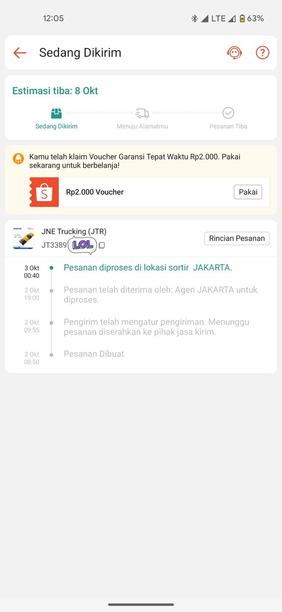 fatnm_'s tweet photo. Min @JNE_ID @JNECare hantem weh diproses.. 😘 https://t.co/d33q63Upp5