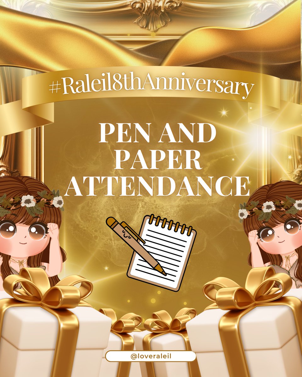 loveraleil's tweet photo. PAUSE ✋ Quick attendance time! 👀

Where’s your pen and paper? 📄✏️
Drop a 📸 below to show you’re ready before we proceed to the next round! 👇

#Raleil8thAnniversary 
#InfinityYearsWithRaleil 
#RaleilSandsOfTimeless https://t.co/M3WlKtk7nq