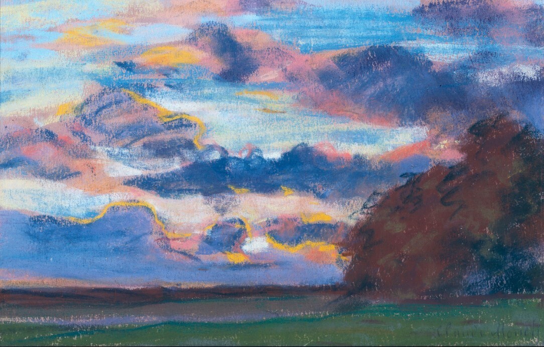 artistmonet's tweet image. Sunset - 1865 #artbots #monet