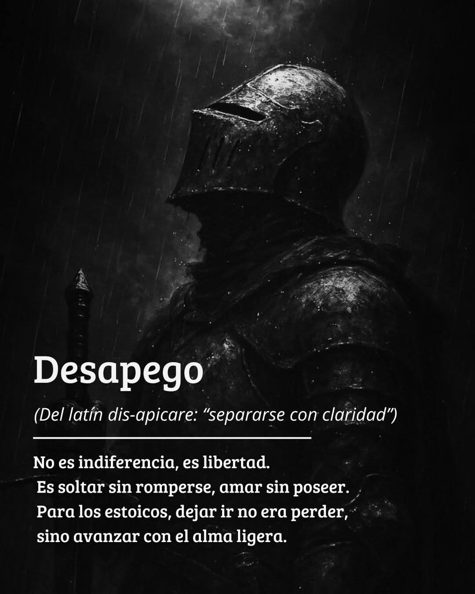 Nereura9's tweet photo. Marco Aurelio miraba la lluvia caer sobre su campamento en el Danubio.
Años lejos de Roma. Años sin su familia. Años sacrificando todo lo que amaba por el deber al Imperio.

Y en medio de esa tormenta, una carta llegó: su esposa Faustina había fallecido.
El dolor lo paralizó. Todos esperaban que se quebrara, que se aferrara desesperadamente a los recuerdos, que se negara a aceptar la pérdida.

Pero Marco Aurelio practicó el desapego más difícil de su vida.
No porque no amara a Faustina. Sino porque entendió que aferrarse al dolor no la traería de vuelta.

Esa noche escribió:
"Desapego no es indiferencia, es libertad. Es soltar sin romperse, amar sin poseer."
"Para los estoicos, dejar ir no era perder, sino avanzar con el alma ligera."
Honró su memoria, pero no se encadenó a ella.

Siguió adelante, no porque fuera frío, sino porque había aprendido que la verdadera fortaleza está en soltar con claridad.
Desapego no es indiferencia, es libertad. Es soltar sin romperse, amar sin poseer. Muy duro hacer esto, pero El lo hizo..