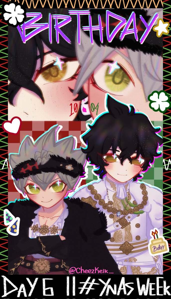 ❤️♦️♣️Happy Birthday Asta &amp; Yuno ♣️♦️💚
Can't wait for the moment you guys become a Wizard King!!! 👑
#アスタ生誕祭2025
#ユノ生誕祭2025 
#アスタ・ユノ誕生祭2025 
#BlackClover #Ynasweek #Asta #Yuno