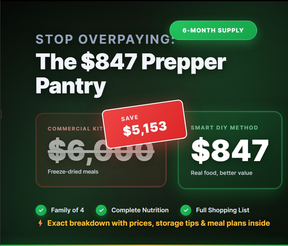 PrepperSensible's tweet image. Quick math:

Commercial 6-month food supply: $6,000 DIY with bulk staples: $847

You're paying $5,153 for... packaging?

Here's what I bought instead (nutritionally complete, stores 10-30 years): 

thesensibleprepper.com/the-847-preppe…

#Prepper #BudgetPrepping