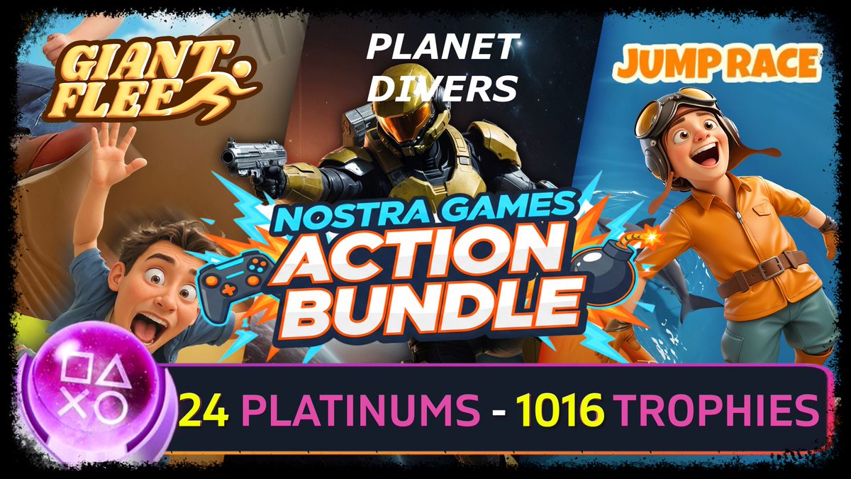SilentGhost86's tweet photo. ABSOLUTELY CRAZY!!! The ACTION BUNDLE from NOSTRA GAMES - 24 PLATINUMS ... https://t.co/3cpEyEErKt via @YouTube @nostra_games_
#PS4share #ps4 #PS5Share #PS5 #PlayStationTrophy #PlayStation #trophyhunter #EasyPlatinums #ActionBundle #NostraGames https://t.co/ZCzhuYZ31M