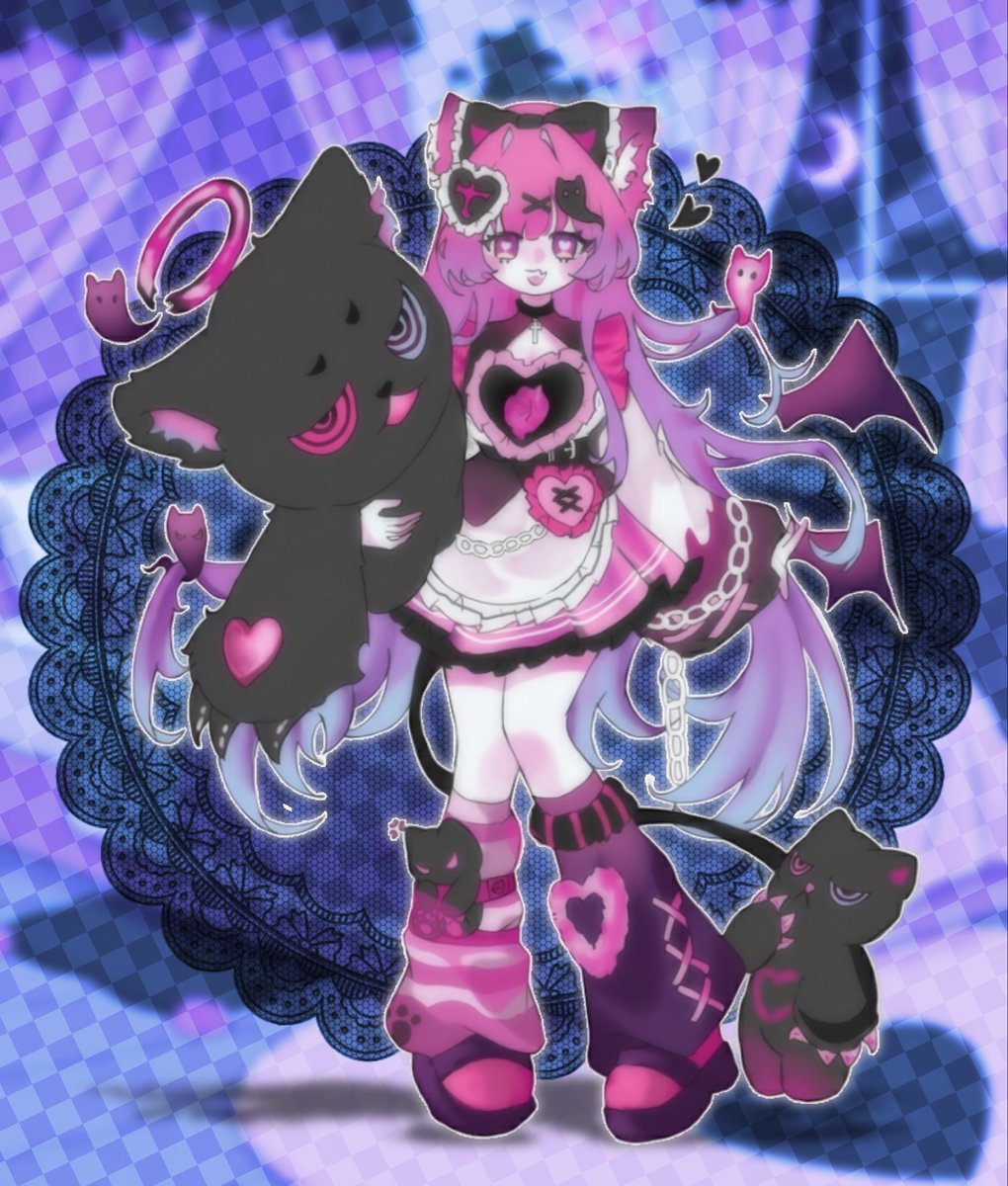 SerenaEnvtuber's tweet image. 💜👻 Haunted Purrfection 👻💜

🖤 A curse wrapped in lace, where spooky meets sweet. 🐾
A haunting charm stitched in every heartbeat. 💔

🩶 Outfit reveal by: @BNana33093 
#EnvTuber #SpookyCute #KittyVibes #Serena_Art 🩶