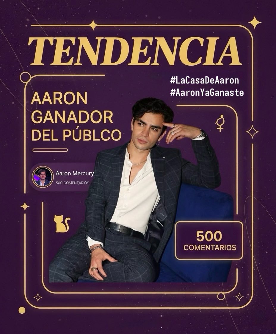MERCURIALS COMENZAMOS

500 comentarios aqui abajo con 

AARON GANADOR DEL PÚBLICO

#LaCasaDeAaron #AaronYaGanaste