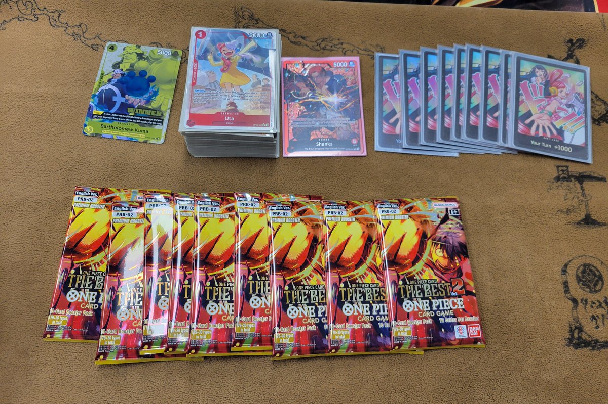 aMorningMelon's tweet photo. Entered locals event not 100% confident in shanks, but worked out in the end going undefeated. 
MU spread:
🔵Kuzan
🟢Bonney
🟢Zoro
🟢Bonney https://t.co/H9Q3t7oiAB