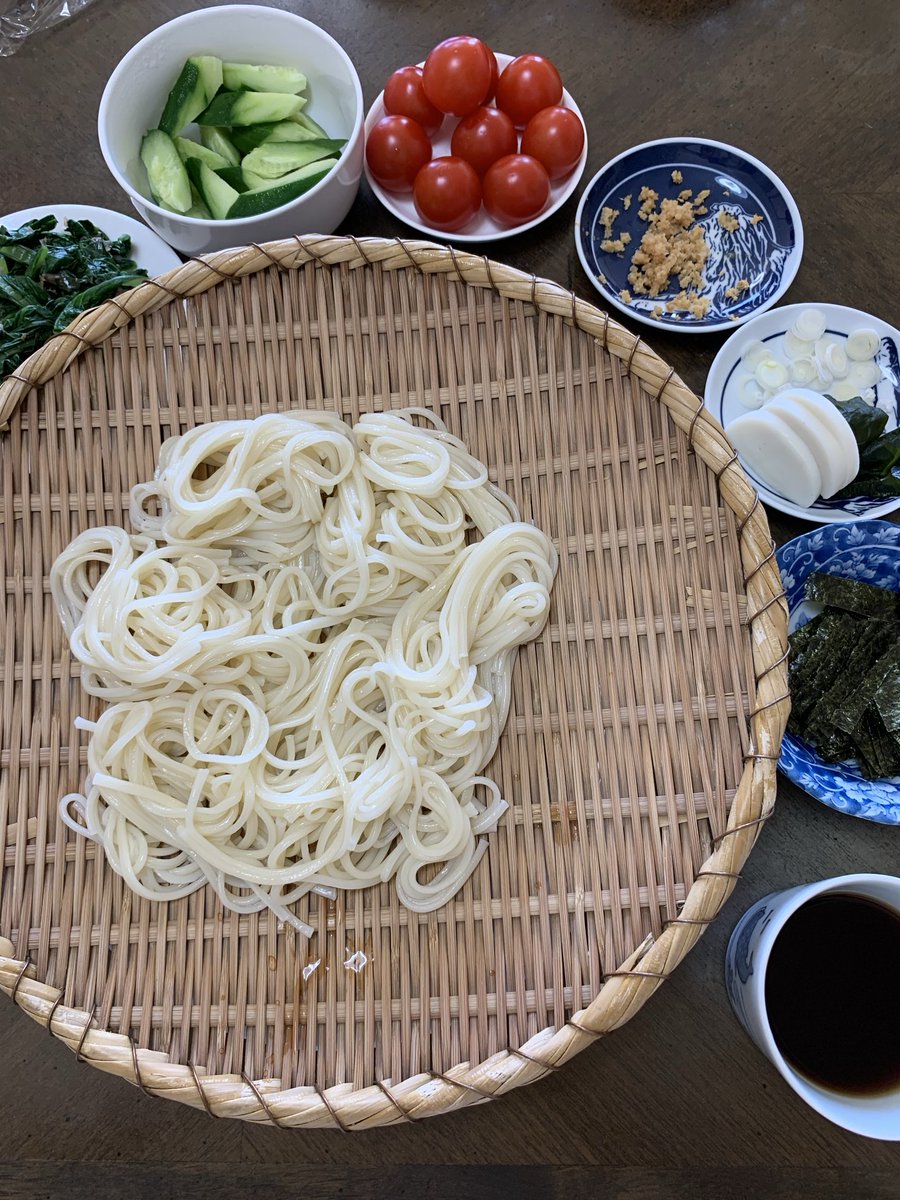 At3hrU's tweet image. #Lunch,#Handamen #Zaruudon #Onoseimen 
半田麺でザルうどん
🫚 #生姜 多めで爽やかに