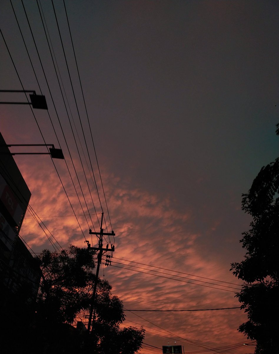 werifesterous's tweet image. The sunset sky yesterday🌇
#sunset #sky #cloud #sun #orange #building #road #lamp #electricity #sunday