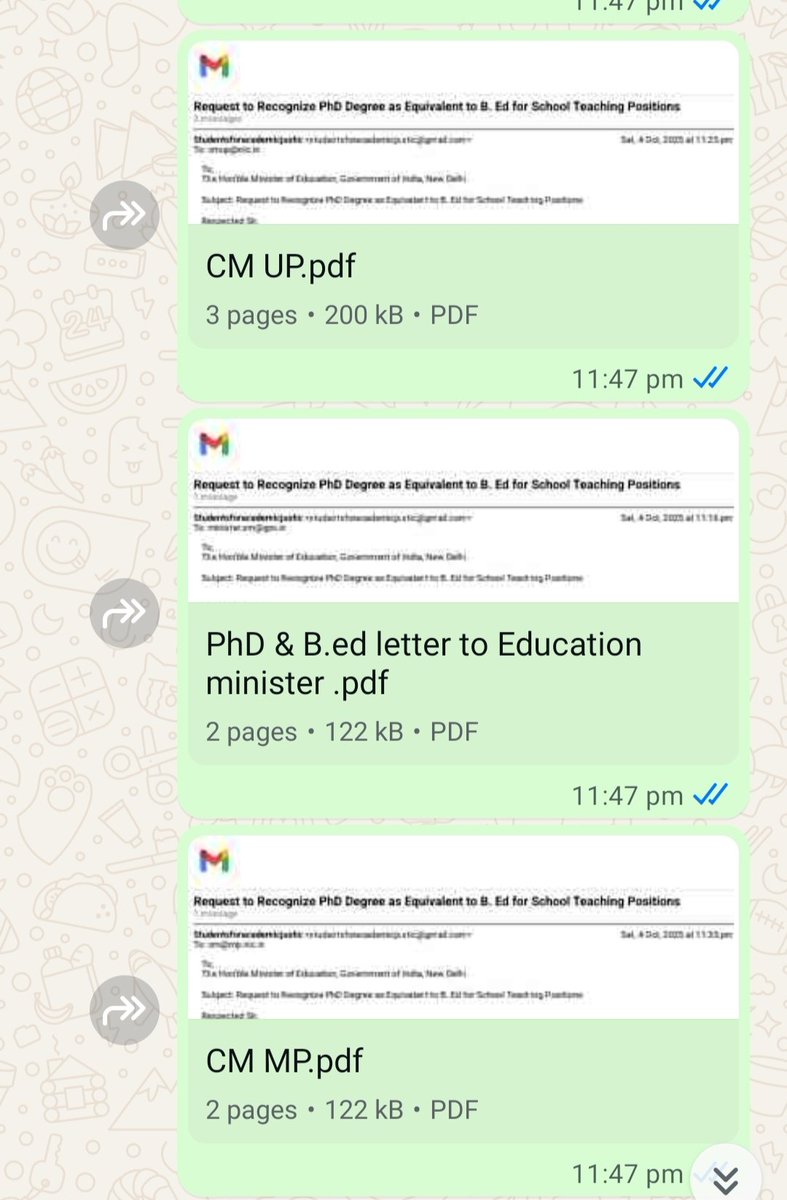 justice_saj's tweet photo. Demand to recognize PhD as equivalent to B.Ed for school teacher recruitment!
Emails have already been sent to the President, @VPIndia, Union and State Education Ministers, @CMOfficeUP &amp; @CMMadhyaPradesh &amp; Directorates of Education.
#PhD_Equivalency #EducationReform #BEdPolicy https://t.co/vJEVJDAfEW