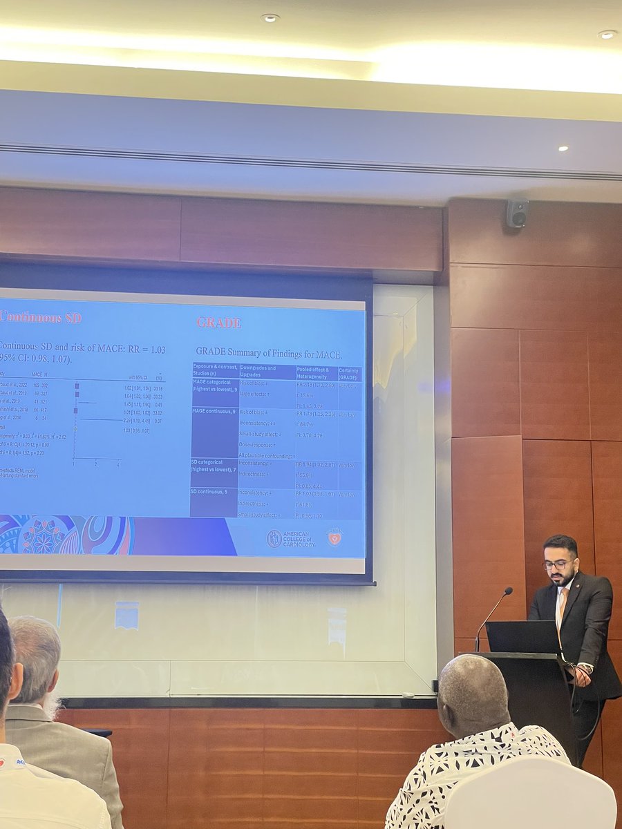 noora_alhajriMD's tweet photo. Fantastic results presented by Dr. @Reza_AmaniBeni revealing glycemic variability can impose a major risk for CVS events @JACCJournals #ACCInt #ACCMidEast https://t.co/c3KGdj3yvT