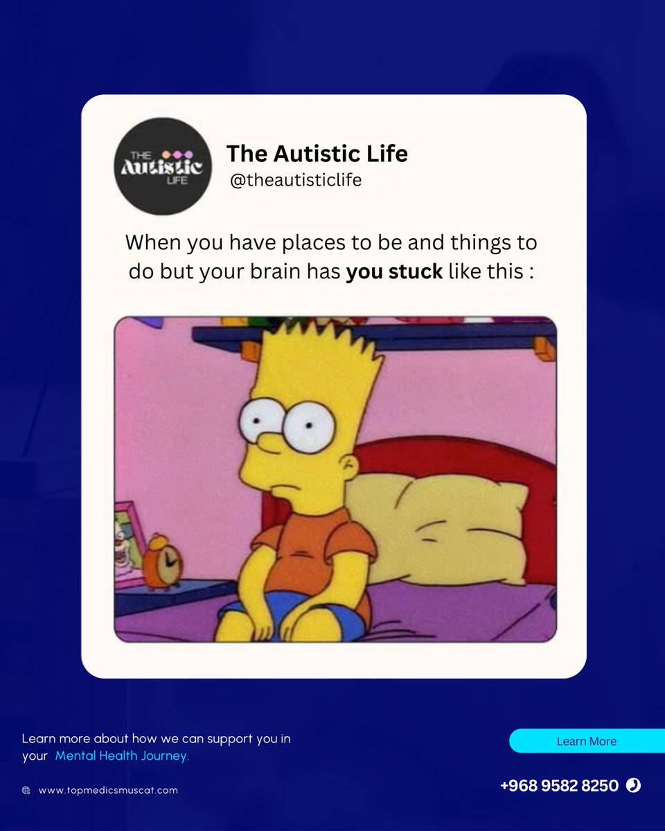 TopMedicalCare's tweet image. Task paralysis isn’t laziness. 💭
It’s what happens when your brain is juggling too much at once, and even deciding where to start feels overwhelming.
If you’ve ever felt stuck staring at your to-do list, you’re not alone. 💜
#TaskParalysis #ExecutiveDysfunction #MentalHealth