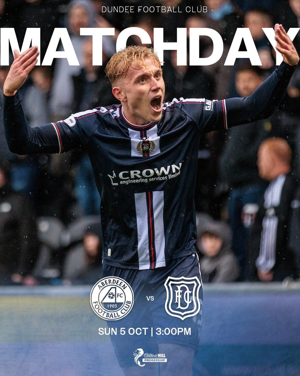 A trip to the Granite City this afternoon 🌊 

Remaining tickets can only be purchased from the window at the Dundee FC ticket office between 10am and 1pm today, as they are physical tickets and are not available as e-tickets or via the Dundee app 🎟️ 

See you at Pittodrie, Dees