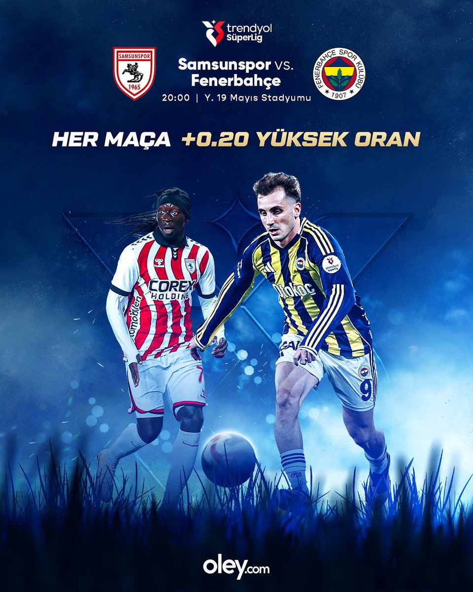 Süper Lig’de zirveyi hedefleyen Fenerbahçe, ligin sürpriz ekiplerinden Samsunspor’a konuk oluyor.

🔥 Her maça +0.20 Yüksek Oran ayrıcalığı Oley.com’da!