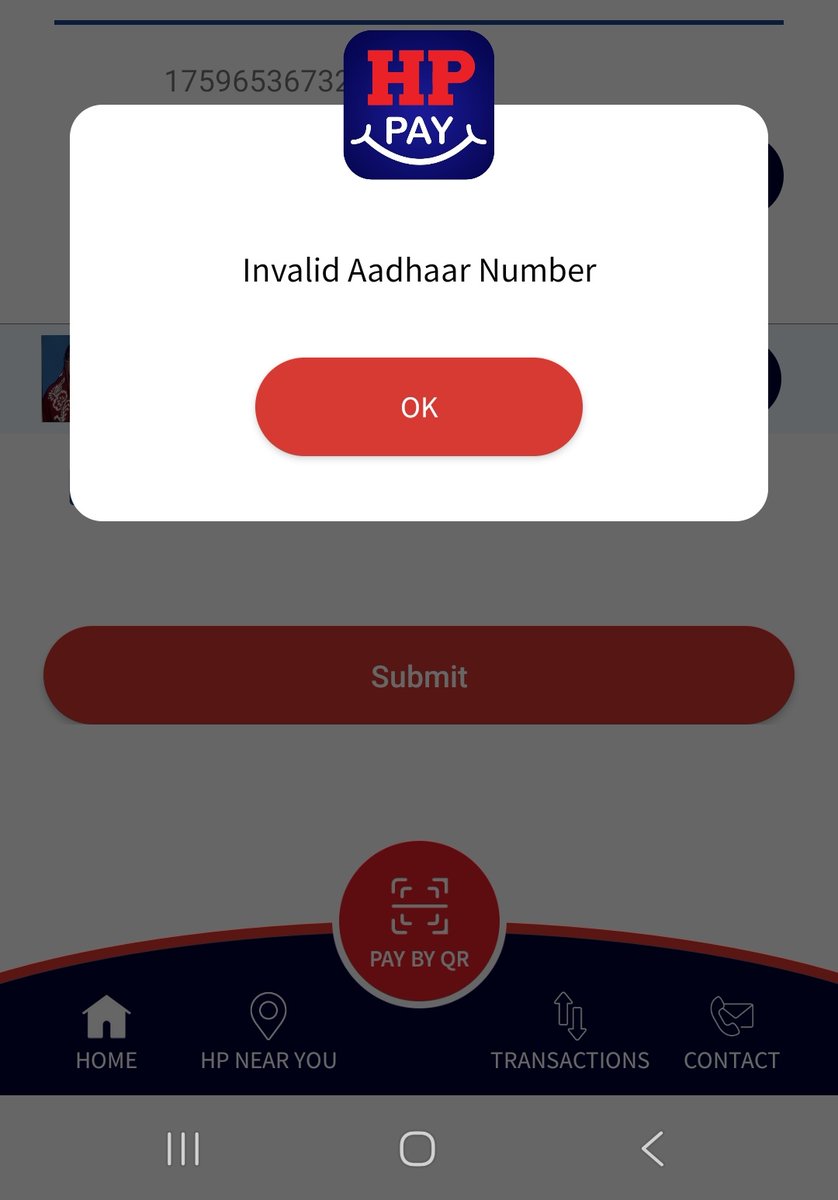 Nirmala_Maity's tweet image. Hi @HPCL @PetroleumMin Trying to apply for a new LPG connection, but the app keeps showing “Invalid Aadhaar Number” even though my Aadhaar is correct. Please look into this issue. 🙏
#HPPay #HPGas #LPGConnection