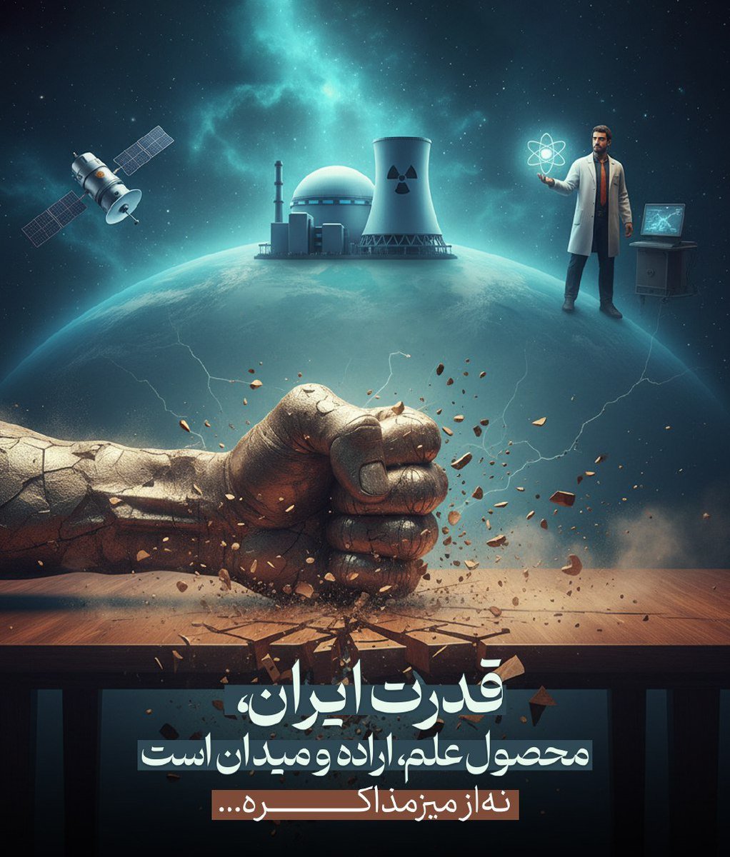 amin_392's tweet photo. قدرت ایران، 
      محصولِ علم، اراده و میدان است.
                   نه از میزِ مذاکره...

#علاج_در_وطن
#ضرر_محض_مذاکره https://t.co/9YthzEBFfw
