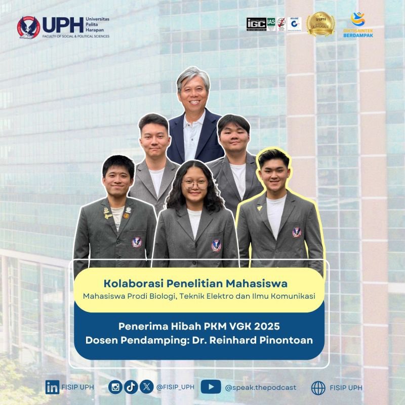 FISIP_UPH's tweet photo. Selamat 🎉 Tim mahasiswa UPH raih pendanaan PKM-VGK 2025 lewat inovasi “PeLaut” 🌊, sistem pintar berkelanjutan untuk memantau pertumbuhan &amp; kesehatan terumbu karang. Bukti nyata kreativitas &amp; kepedulian mahasiswa 💙 

Baca disini👉 https://t.co/3NtIJ9nSUf

 #PKMVGK2025 #UPH https://t.co/bagDMxSOao