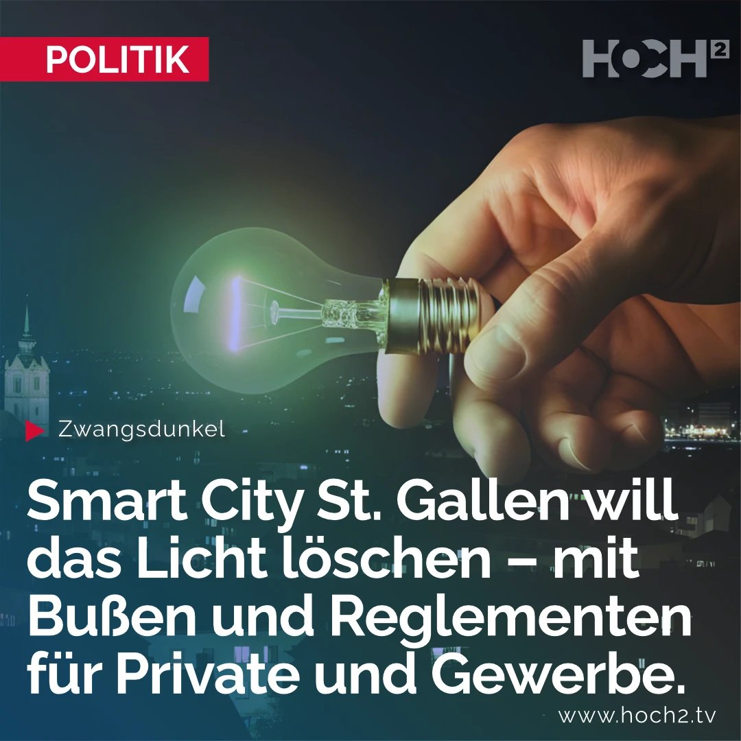 HOCH2TV's tweet photo. Der neuste Kommentar von Patrick Jetzer (Aufrecht St. Gallen)
https://t.co/SMK6qOpFgV
#smartcity #grünerwahnsinn #sg #stgallen #jetzer #aufrecht #lichteraus #behördenwahnsinn #absurditäten https://t.co/PLfurwXN8F