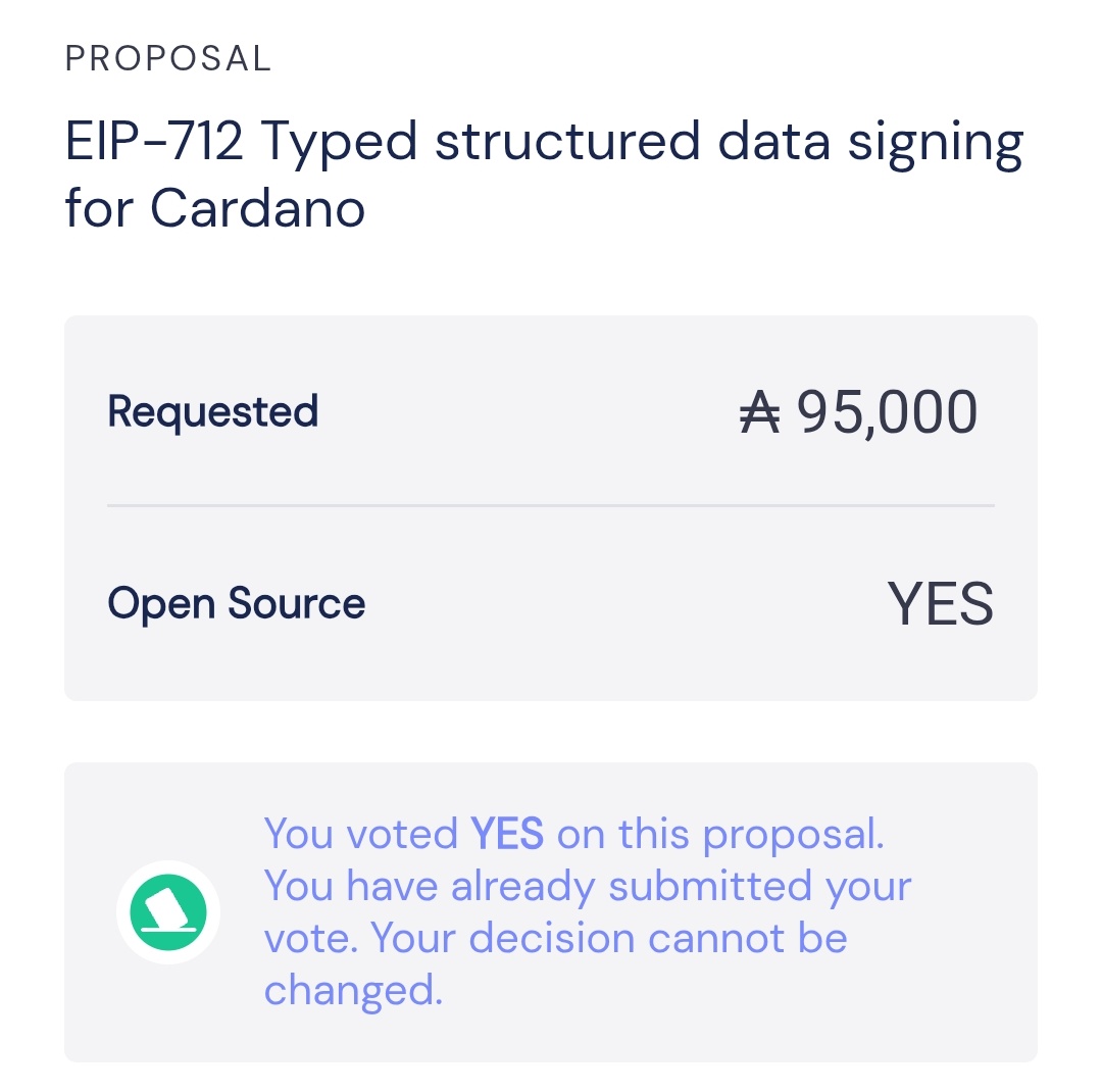 This proposal needs your vote.