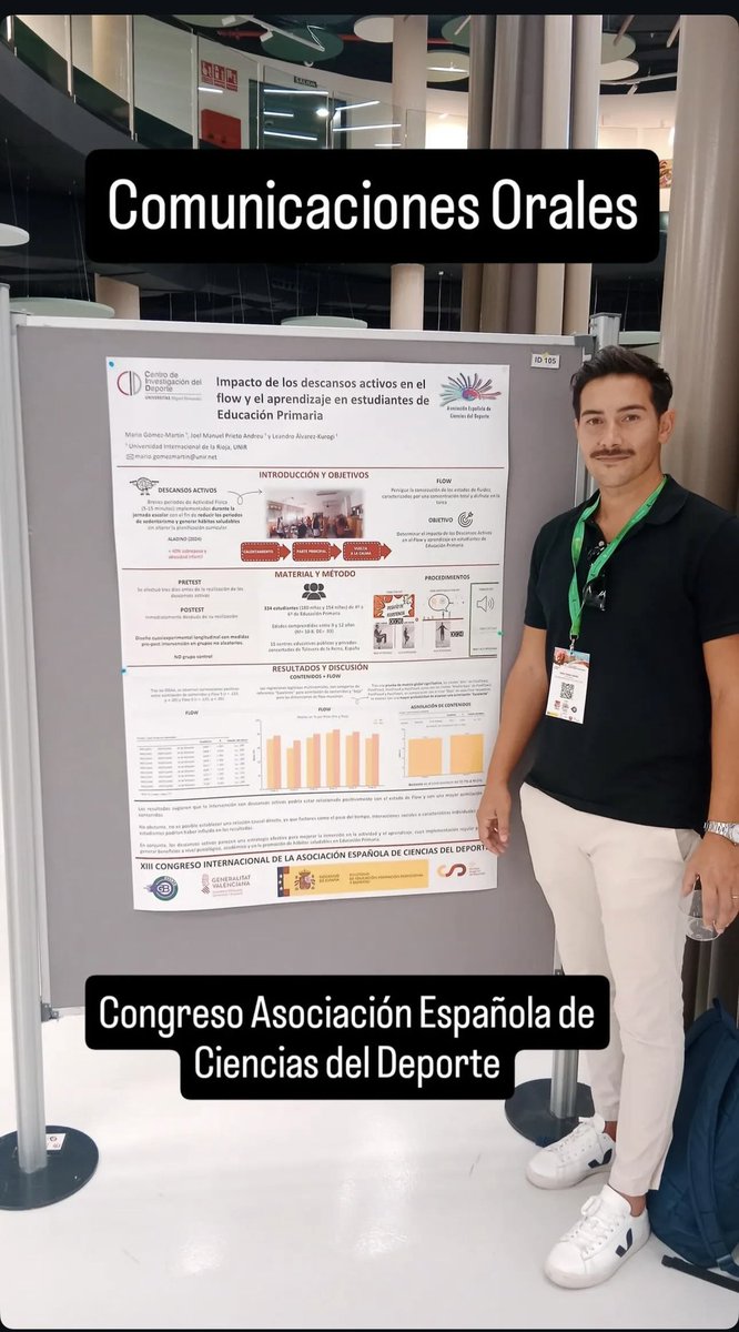 Mariogmp6's tweet photo. Estuvimos en Elche en el Congreso de la Asociación Española de Ciencias del Deporte, representando al Grupo de Investigación TECNODEF 

Tuvimos la oportunidad de mostrar una parte de nuestra investigación sobre descansos activos, en el que ya han participado más de 1.800 alumnos https://t.co/2m2JBlSp0z