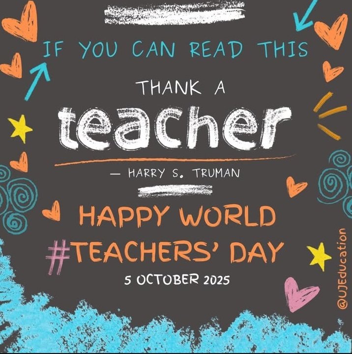 FirstLadyTshepi's tweet photo. Wishing all our wonderful Educators well on this prestigious day. You are our community heroes and builders 💐❤️✨ We honour and celebrate you today.
@odedanilo @Retha_Skye @Zbu_M @VusiMsizaa
#WorldTeachersDay2025 #WorldTeachersDay https://t.co/UUcMrPiJPG