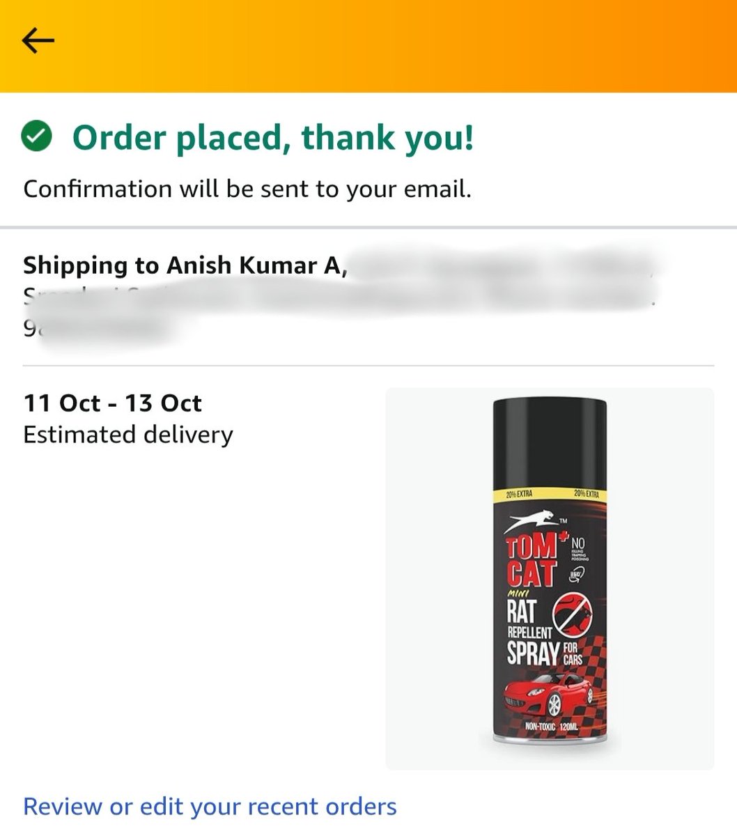 anishtweeps's tweet photo. Ordered. Thanks for the suggestion. Will try and hope for better results ☺️ https://t.co/UDV4I3NXnU