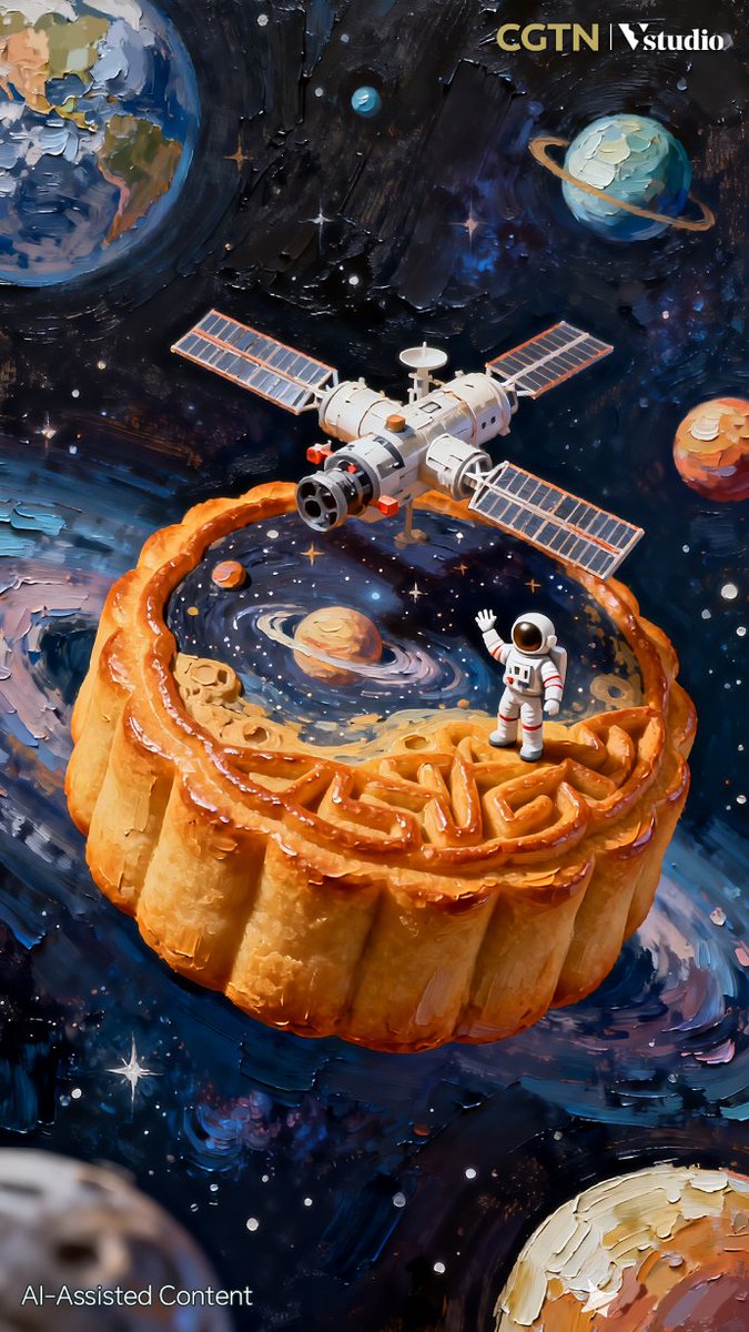 CGTNFrancais's tweet image. #CgtnFDigital #ChasingTheMoon #GoldenWeek #ChinaGlowUp #MoonlitMoments Le gâteau de lune : bien plus qu'une douceur, un reflet de la sagesse chinoise
Un gâteau de lune est bien plus qu'une pâtisserie : il reflète la manière dont la philosophie chinoise perçoit le monde.
Rond mais