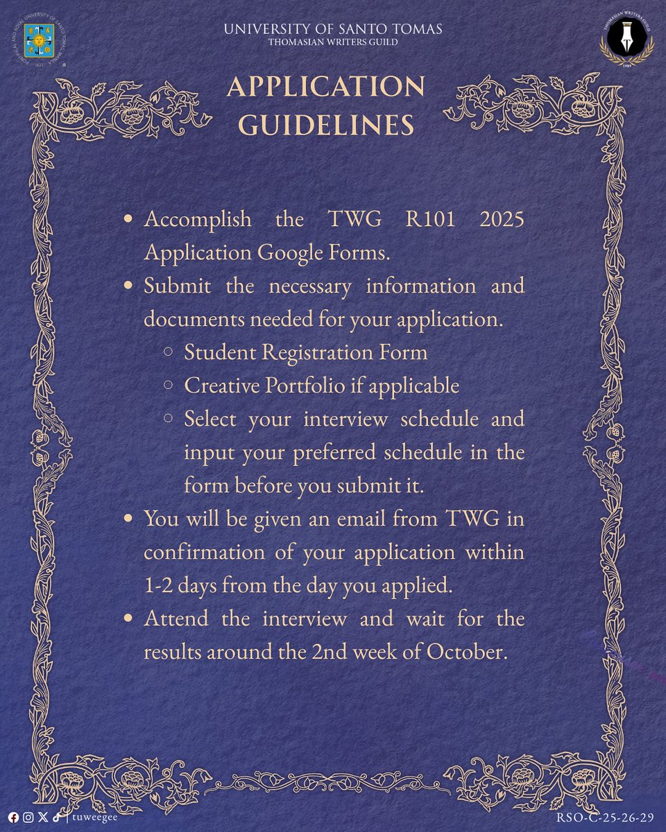 tuweegee's tweet photo. WHAT’S A HOUSE WITHOUT ITS GUESTS? 🧐
Here are the available positions (Executive Board, Core Team, and Membership) for this year’s R101! The applications are open until OCTOBER 17, 2025, 11:59 PM. Find out the application guidelines and requirements to submit below. https://t.co/A2YYPHWp4Z