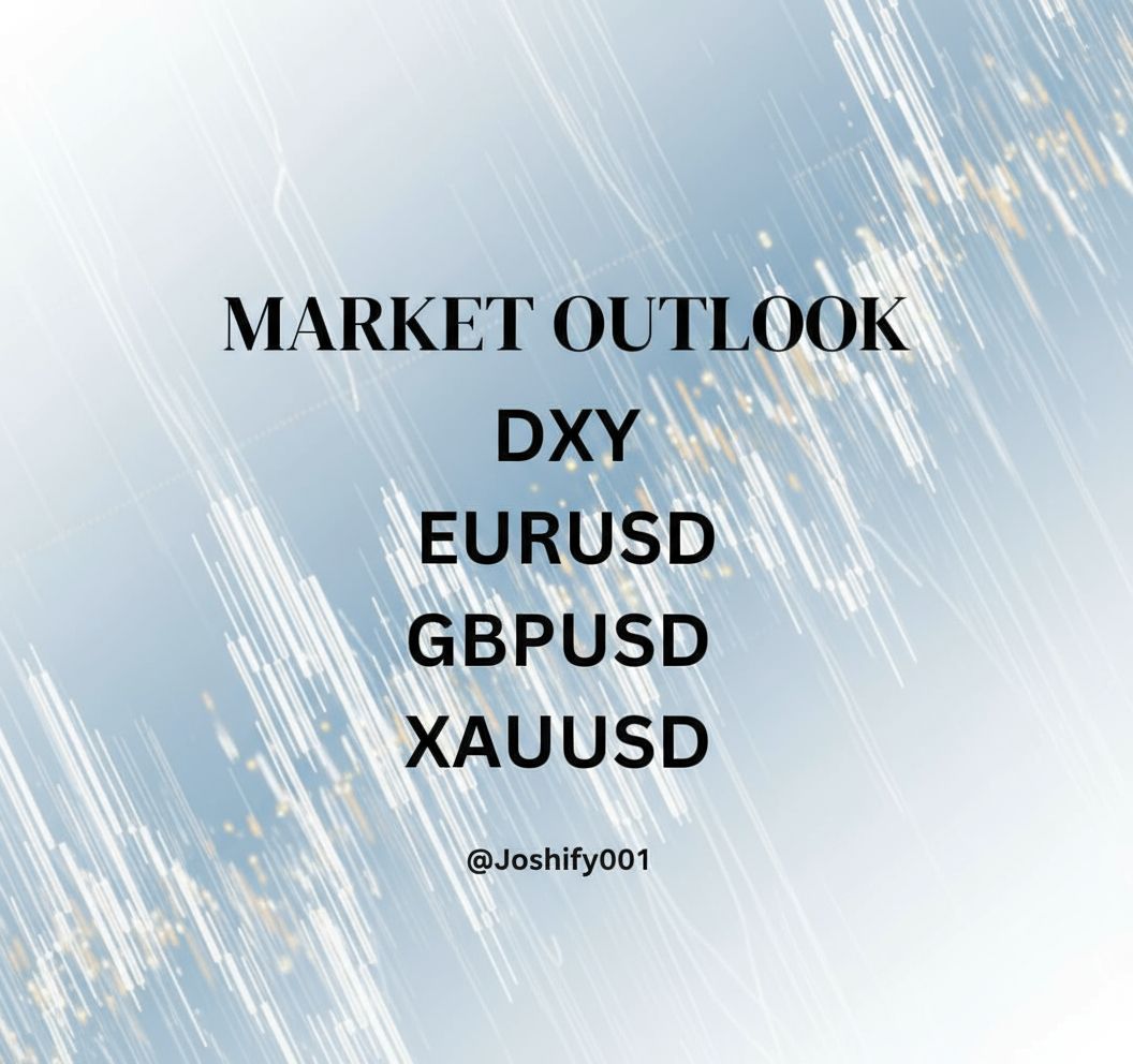 Joshify001's tweet image. WEEKLY MARKET OUTLOOK ⚡
Top Down Analysis
♦DXY
♦ EURUSD
♦ GBPUSD
♦ XAUUSD
Thread 🧵👇