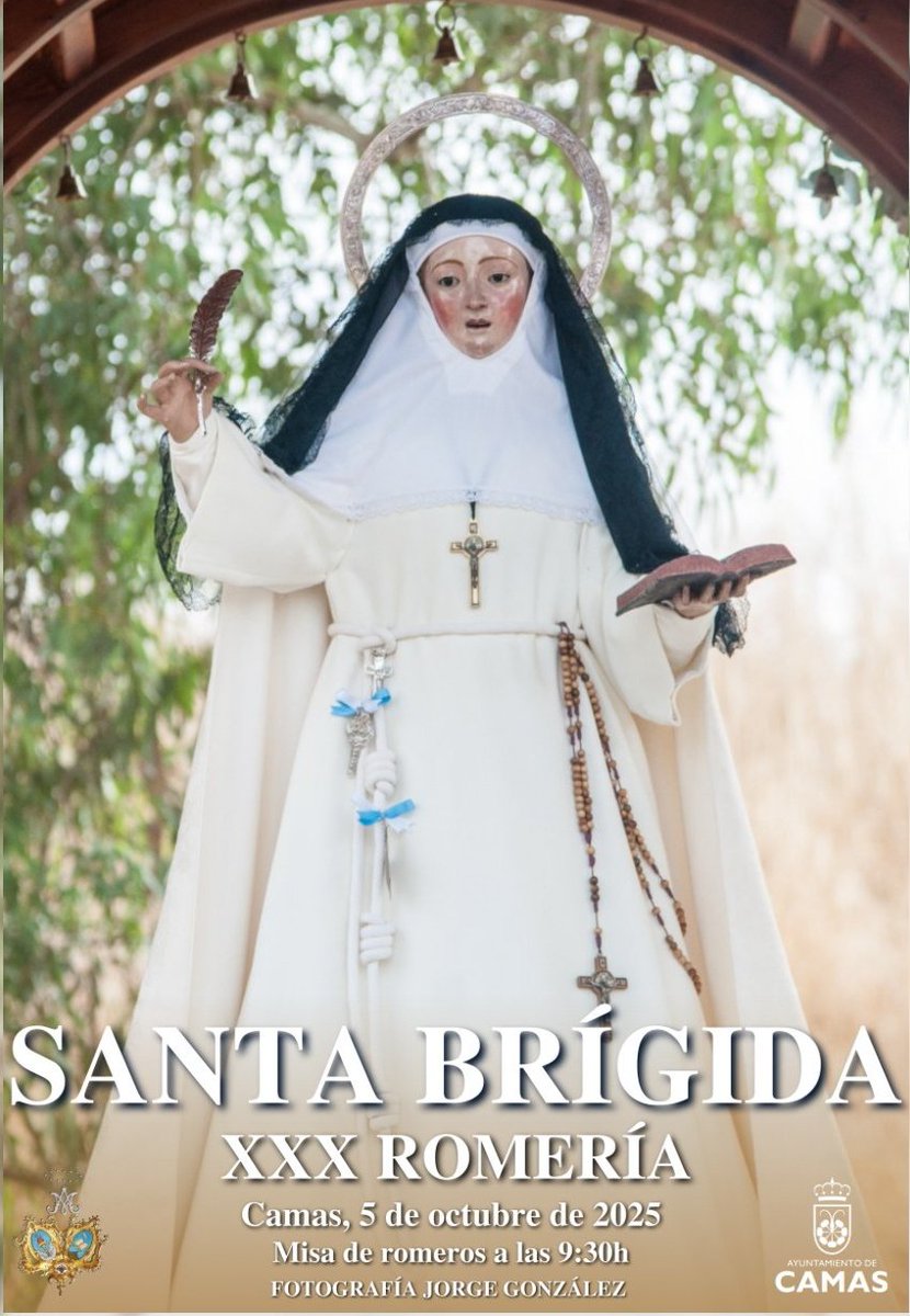 Como es tradición, en el primer #Domingo de Octubre vuelve a celebrarse en #Camas la Romería de #SantaBrígida.
Deseamos un feliz día y subida al Cerro a nuestros hermanos de <a href="/StaBrigidaCamas/">Santa Brígida Camas</a>.

#SantaBrígida25  #TDSCofrade