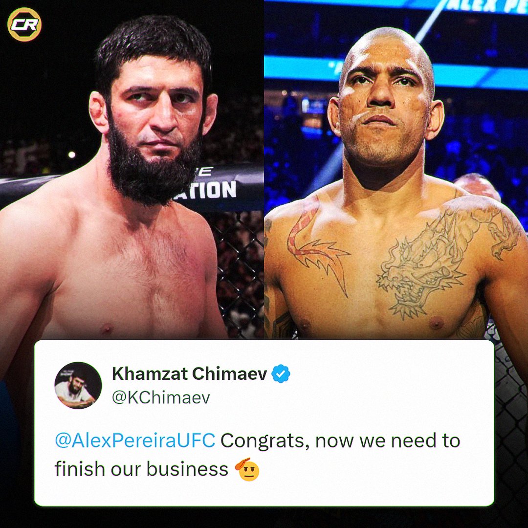 ChampRDS's tweet photo. KHAMZAT CHIMAEV CALLS OUT ALEX PEREIRA! #UFC320 https://t.co/coovmrIJAA