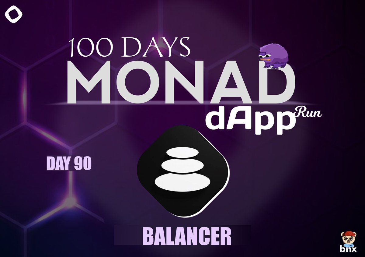 r_banx's tweet image. DeFi has always been powerful but not always efficient. High fees, slow swaps, and rigid liquidity pools made optimizing yields a challenge.
@Balancer @monad @cryptunez @keoneHD
That’s where Balancer steps in now live on the Monad Testnet, bringing smarter liquidity, flexible…
