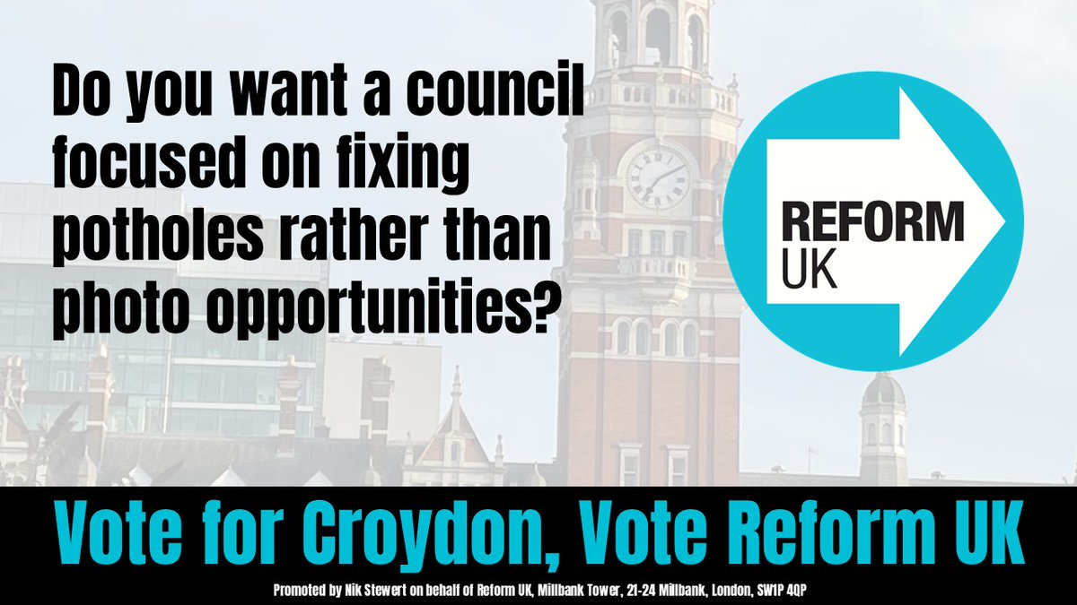 ReformUKCRYDN's tweet image. #Croydon #ReformUK #Reform