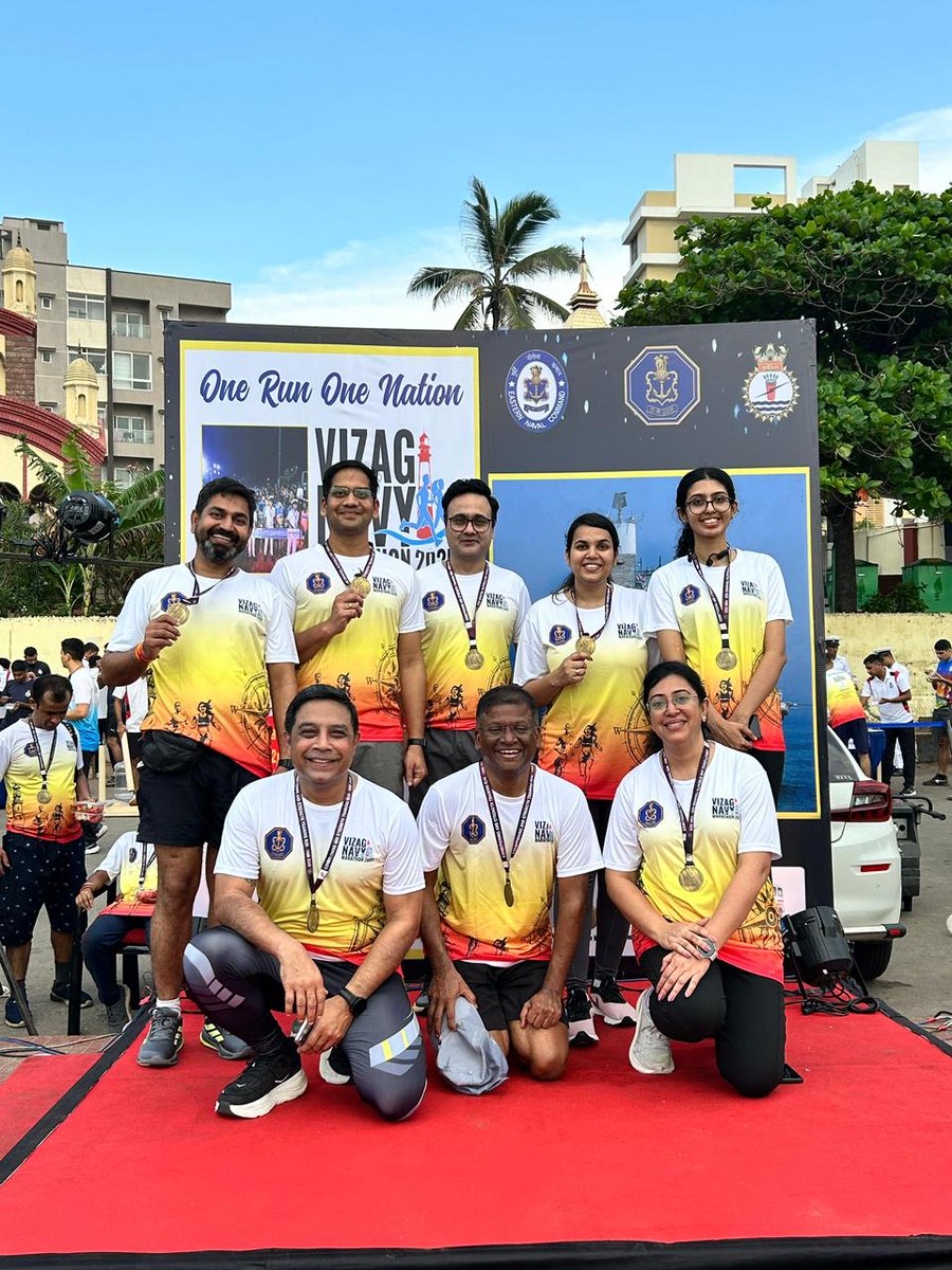 amitrajsinha's tweet photo. An energizing start to the weekend at the Vizag Navy Marathon 2025 Practice Run!

Honoured to run alongside incredible participants and the Indian Navy team.
Proud that Sigachi continues to support initiatives that celebrate fitness, discipline, and community spirit.

@SigachiL  @SigachiFood 

#VizagNavyMarathon #LeadershipInAction #SigachiCares #ExperienceExcellence