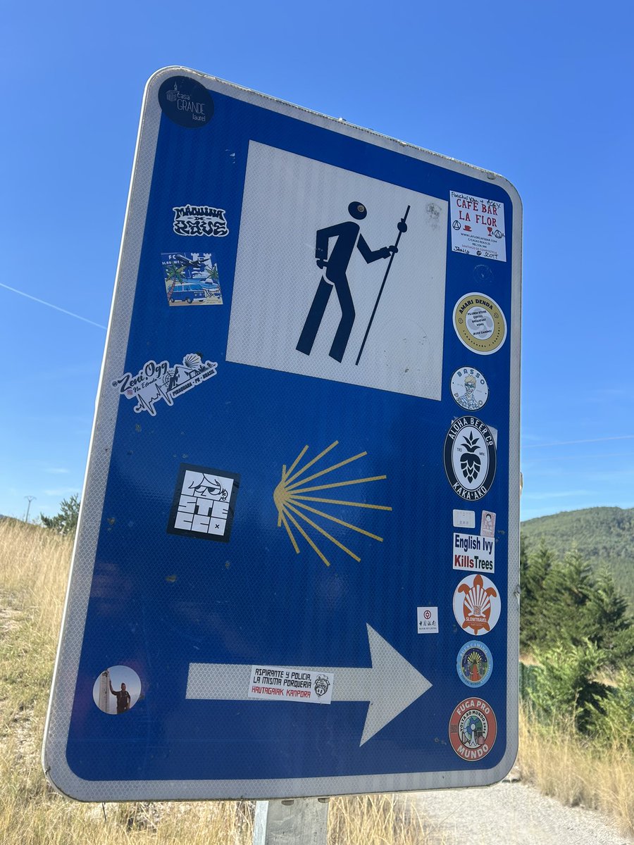 My #compostela day 8° : 
Lintzoain ➡️ Pampelune ! 
Belle marche après la foule des pélerins. Des paysages grandioses et un temps superbe