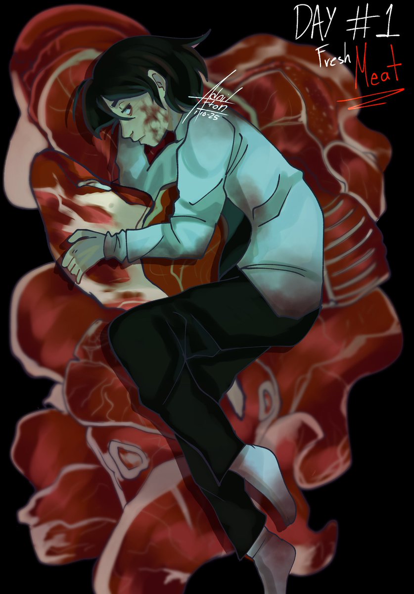 AdnilFuber's tweet photo. Goretober day#1
FRESH MEAT 
#goretober #digitalart  #goreart #fanart https://t.co/uiDOBeivmJ