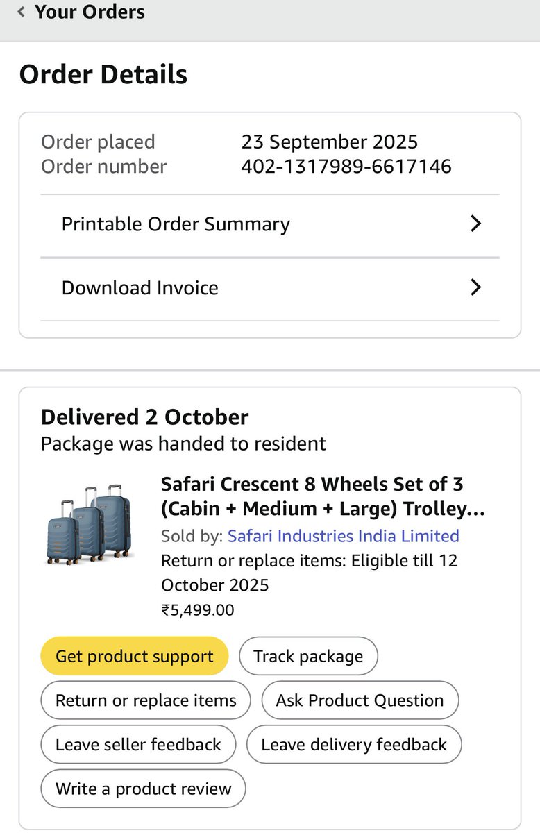 itsnaraharig's tweet photo. #amazon @amazonIN @amazon 

On 2nd October The delivery guy called me to ask OTP to deliver and I told him to keep it at box where we maintain delivery point but when i see after coming back i don’t see the product there on the same day i asked security also but no use. https://t.co/aexSTJ08os